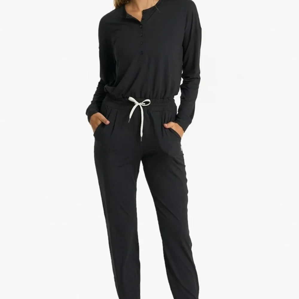 Vuori Black Long Sleeve Jumpsuit